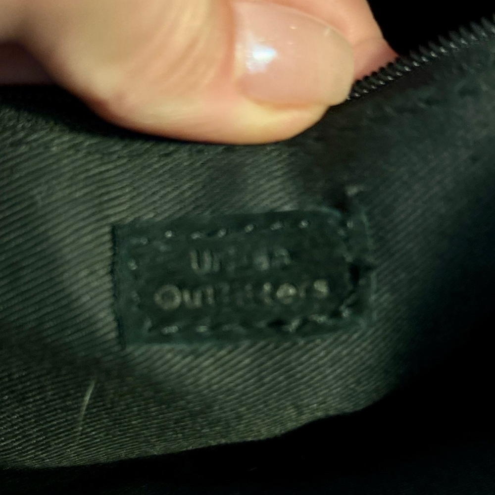 Urban Outfitters Black Cow Suede Leather Handbag/Shoulder Bag EUC - Picture 7 of 8